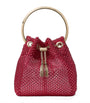 Jimmy Choo Red Embellished Bon Bon Top-Handle Bag