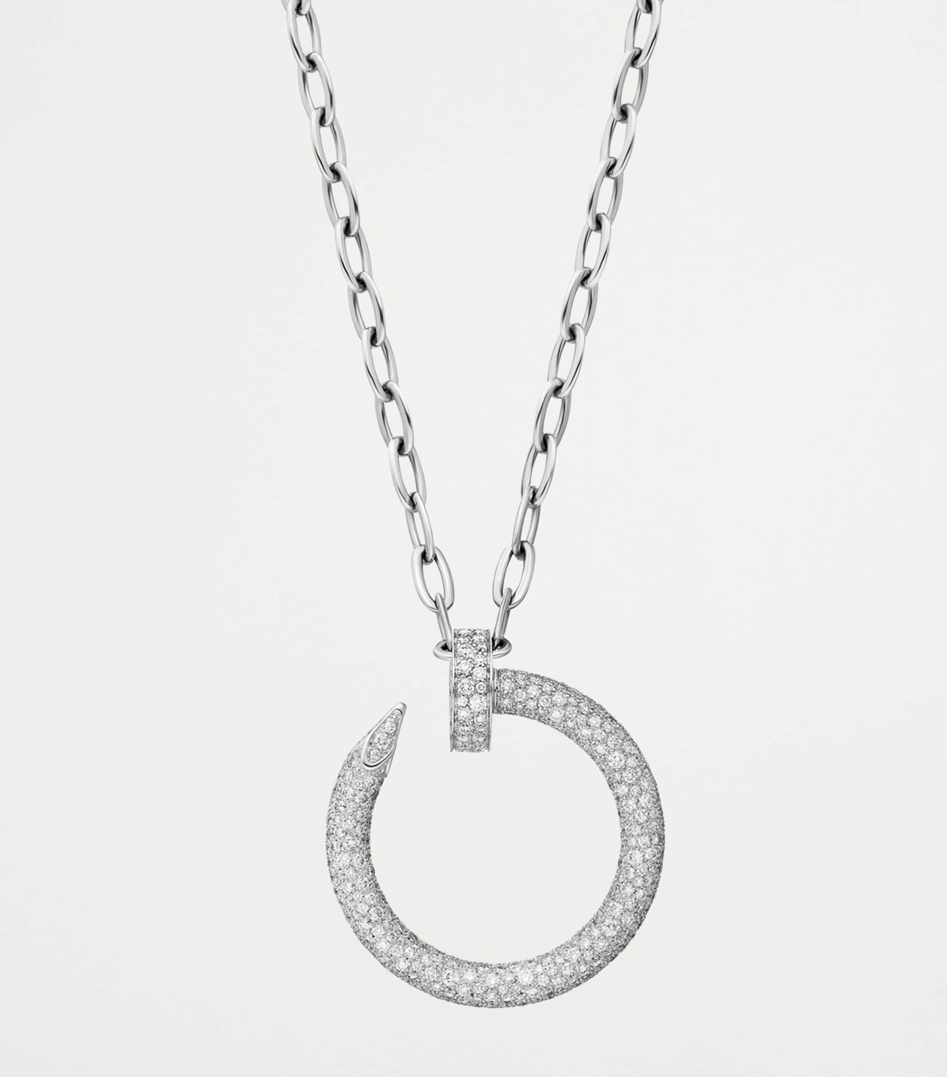 White Gold and Diamond Juste un Clou Necklace