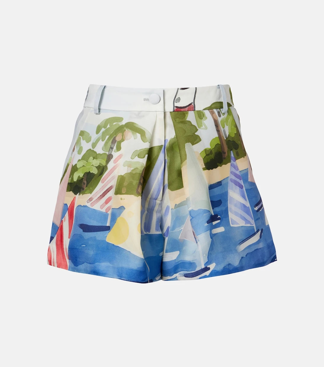Leo Lin - Josie printed silk shorts