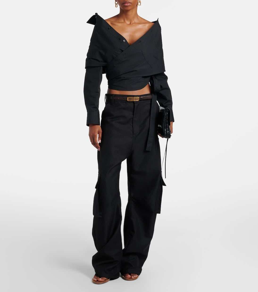 Balenciaga - Off-shoulder cotton top