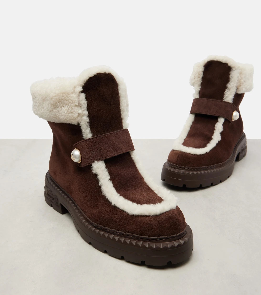 Jimmy Choo - Shea suede and shearling ankle boots