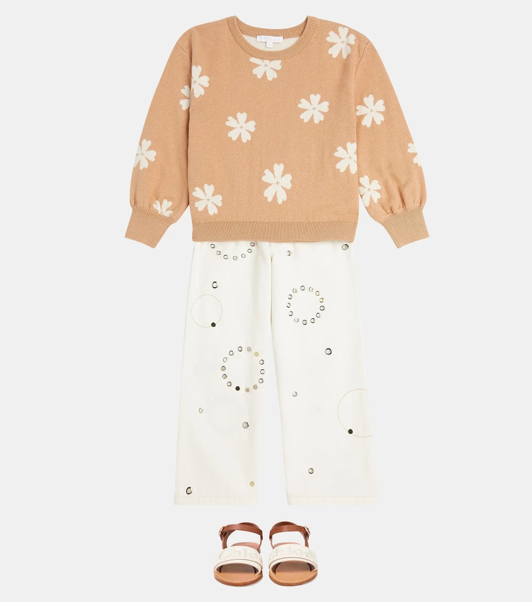 Chloé Kids - Studded straight jeans