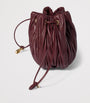 Burgundy Matelassé Nappa Leather Pouch