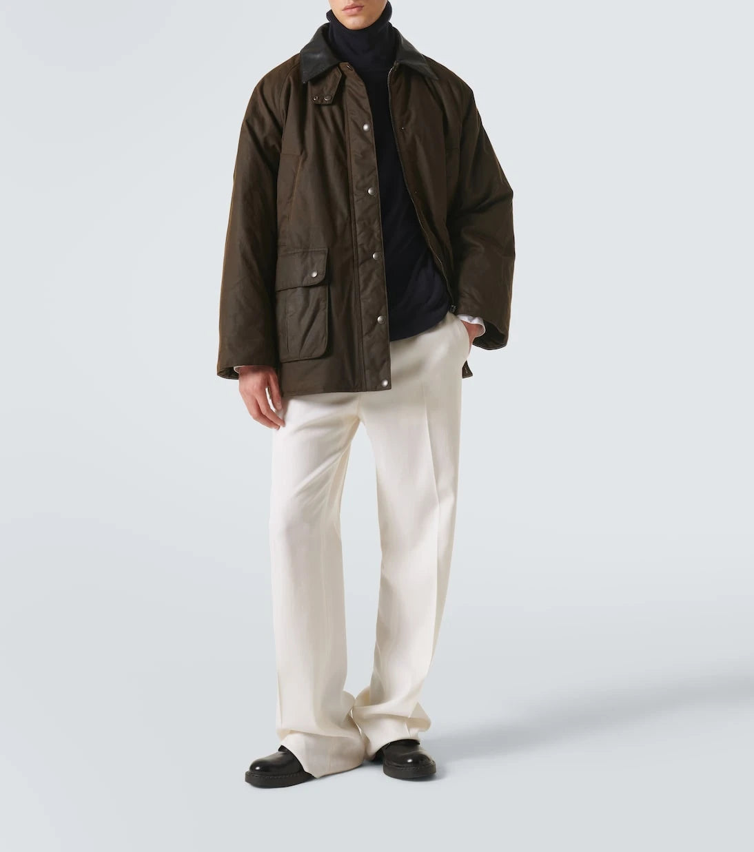 Miu Miu - Leather-trimmed cotton canvas blouson