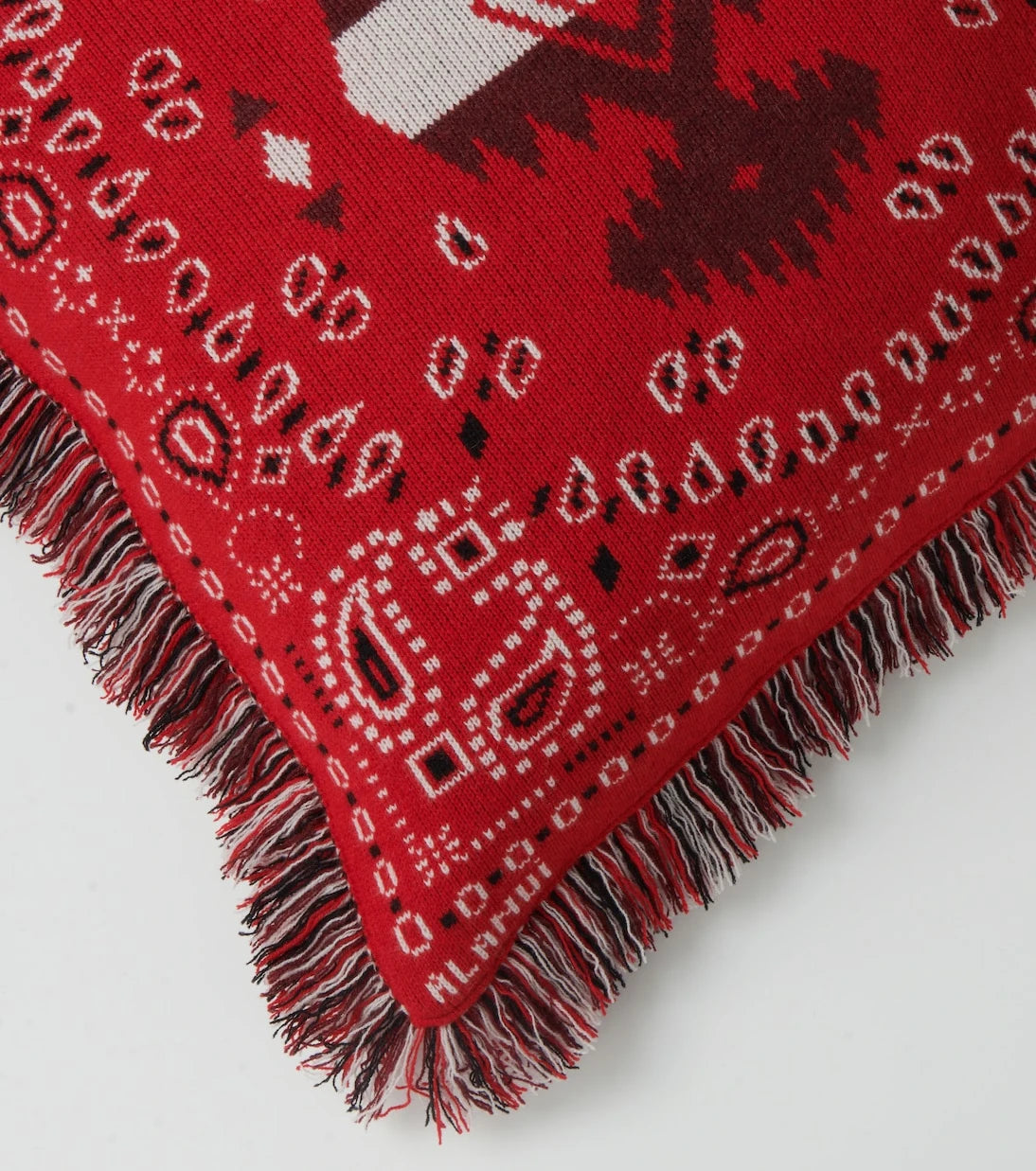 Alanui - Bandana jacquard wool-blend cushion