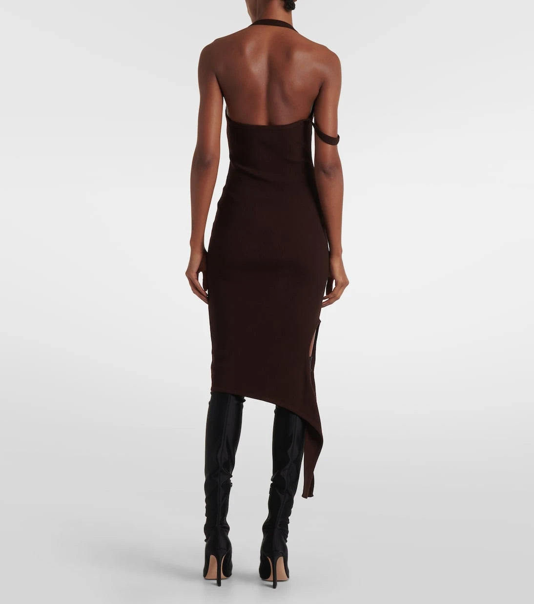 Courrèges - Undressed ribbed-knit midi dress