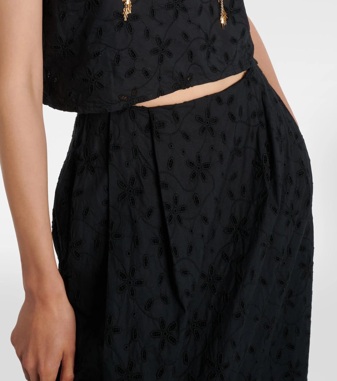 Posse - Salma embroidered cotton maxi skirt
