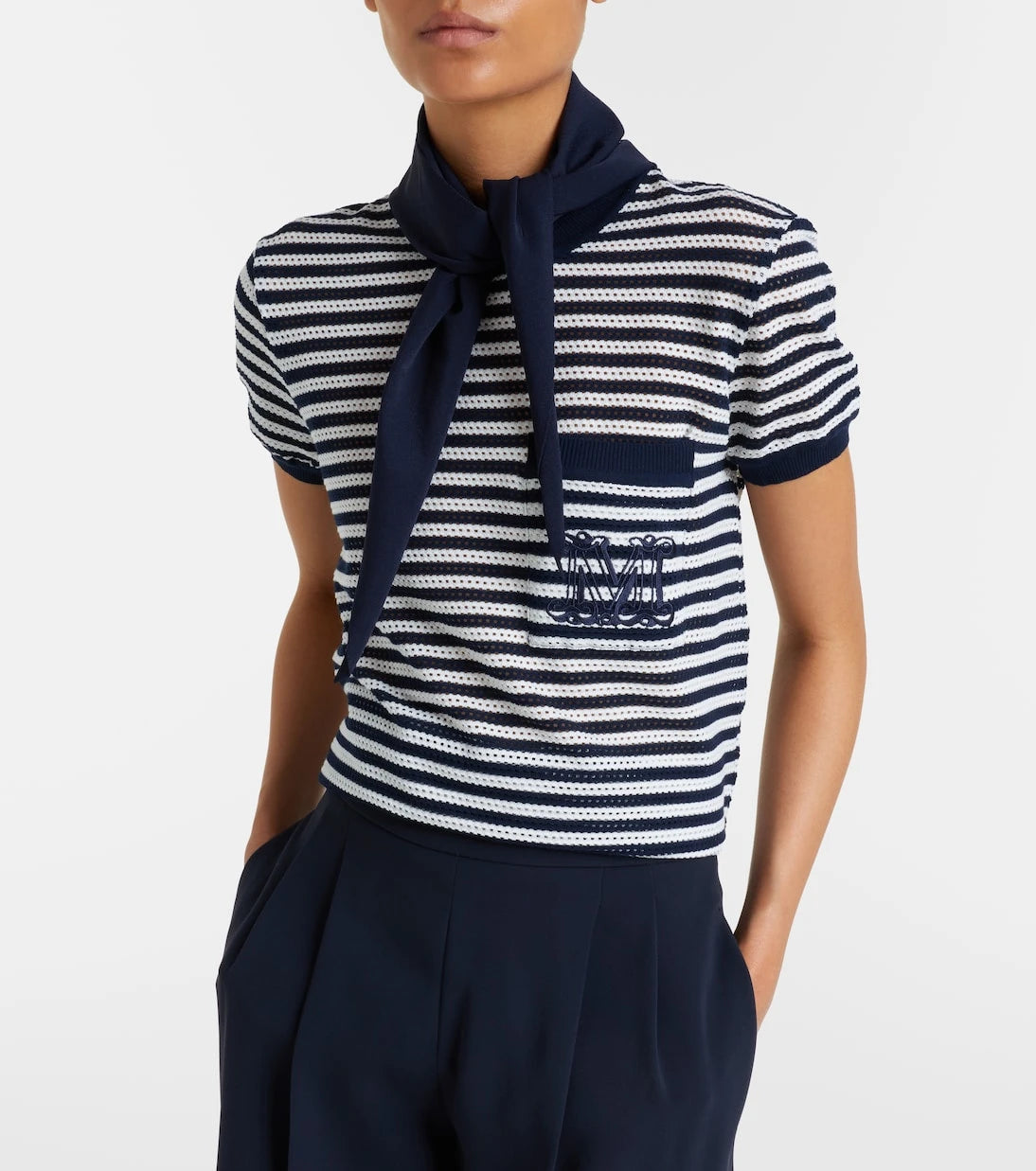 Max Mara - Striped cotton-blend jersey T-shirt