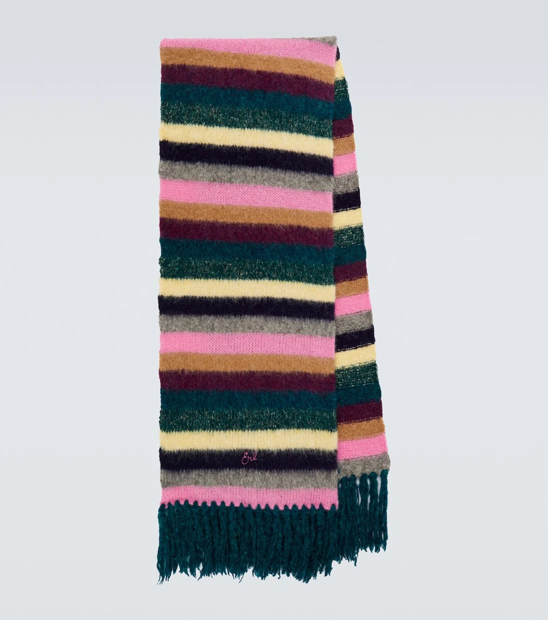 ERL - Striped alpaca wool and mohair-blend scarf