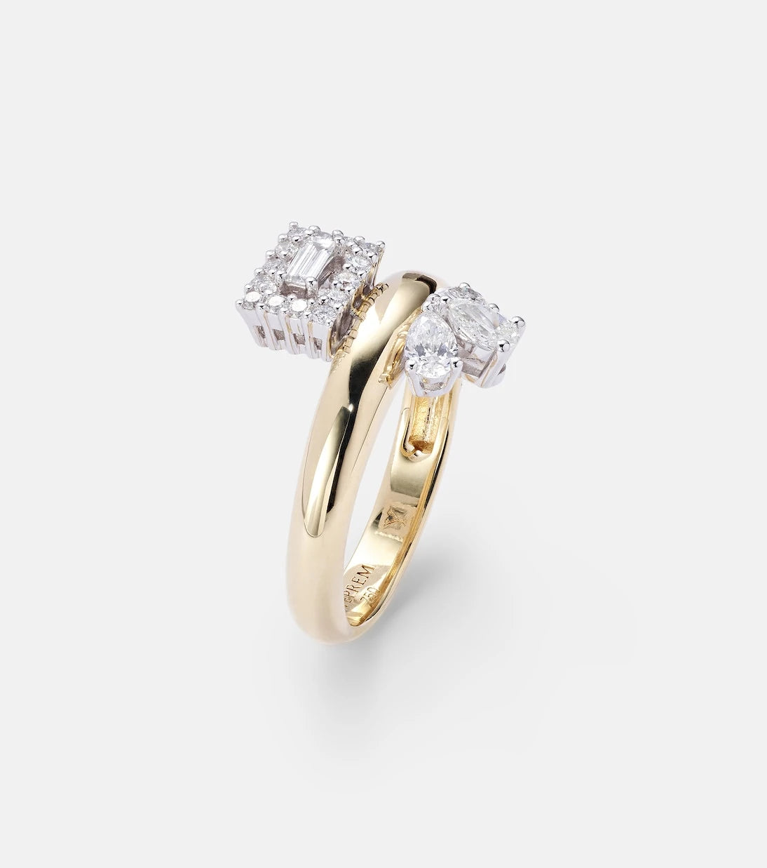Yeprem - Golden Strada 18kt gold ring with diamonds