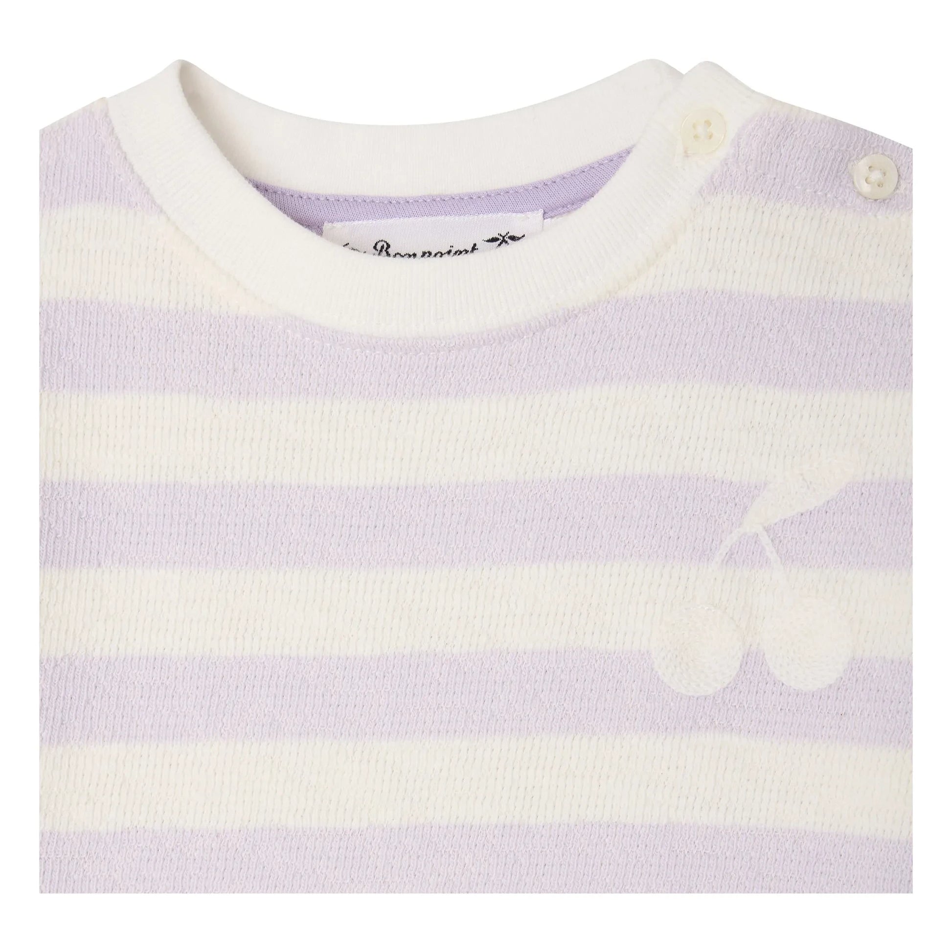 Bonpoint - Cai Cerise Striped T-shirt | Ecru