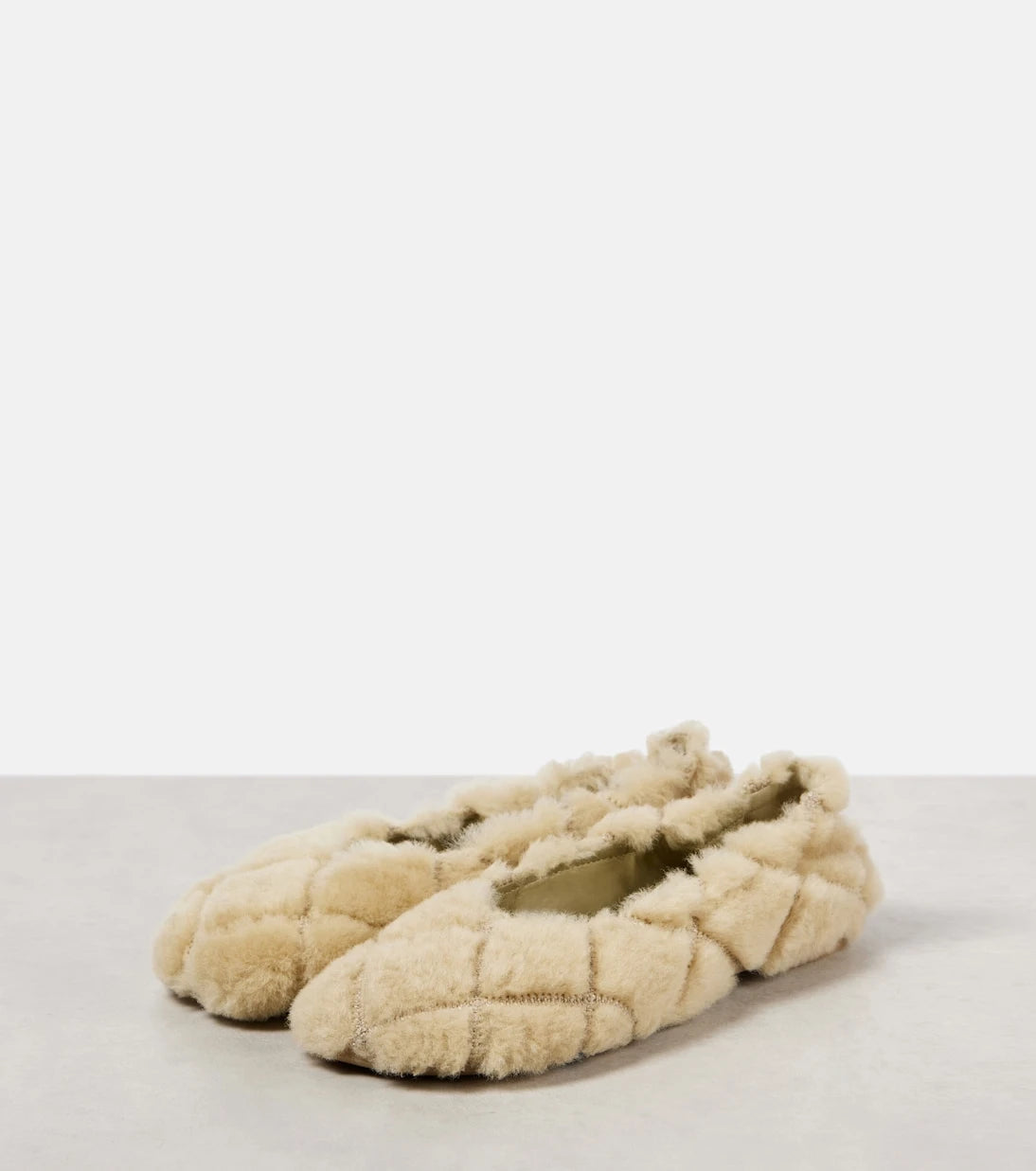 Burberry - Baby quilted shearling ballet flats