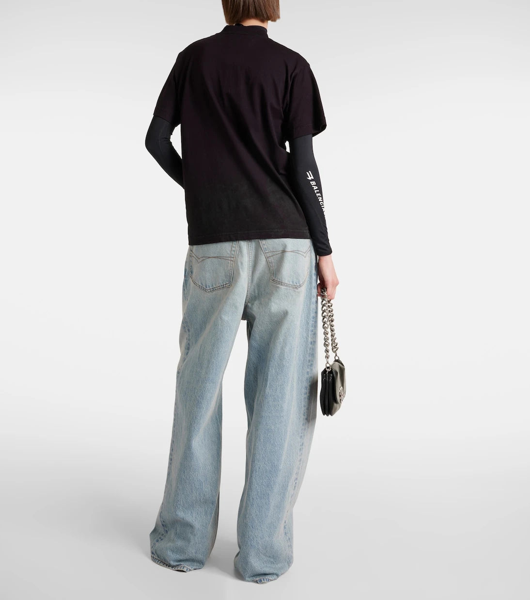 Balenciaga - Metal BB oversized cotton jersey T-shirt