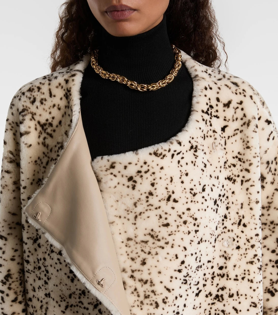 Toteme - Printed shearling coat
