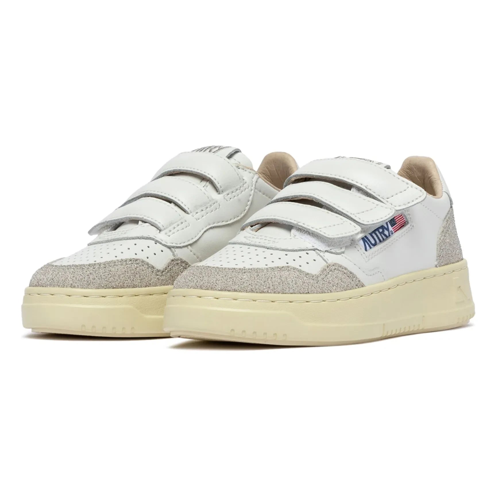 Autry - Baskets Kids Kidstripes Low Glitter Leather  | Silver