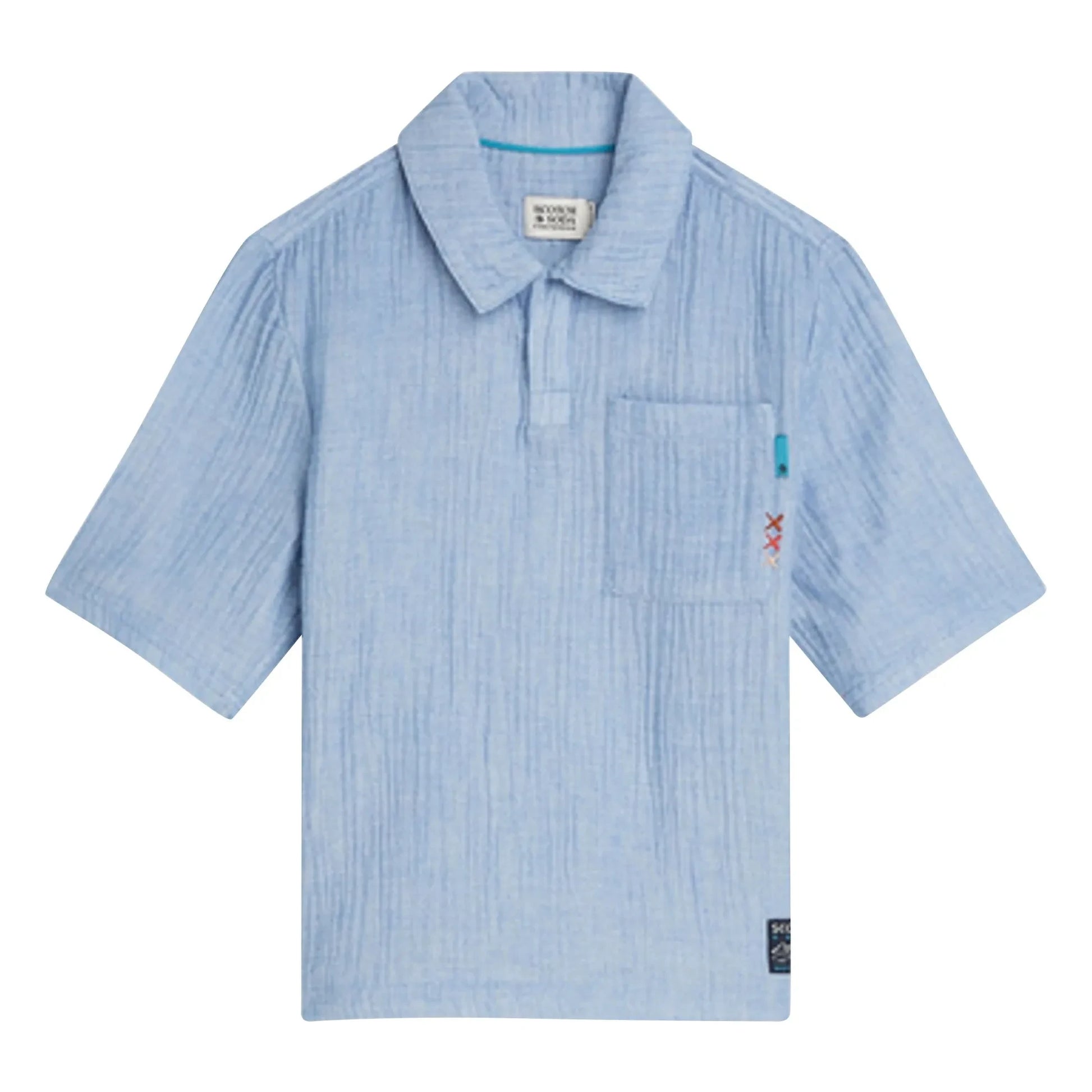 Scotch & Soda - Polo Chambray shirt | Light Blue