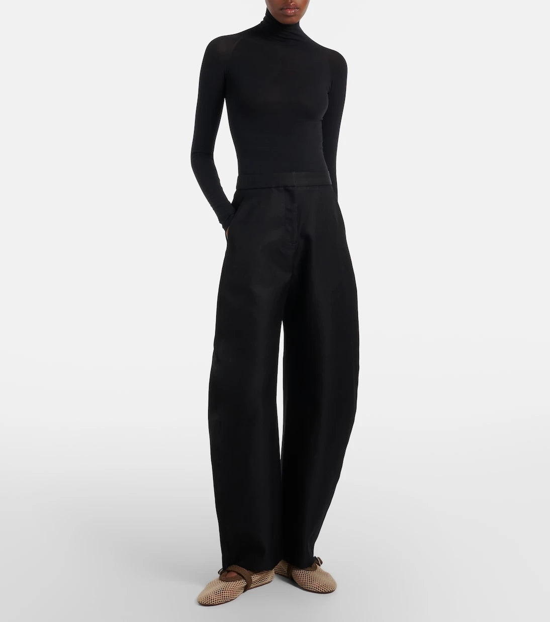 Alaïa - Fishnet Mary Jane flats