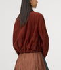 LOEWE Brown Suede Balloon Shirt Jacket