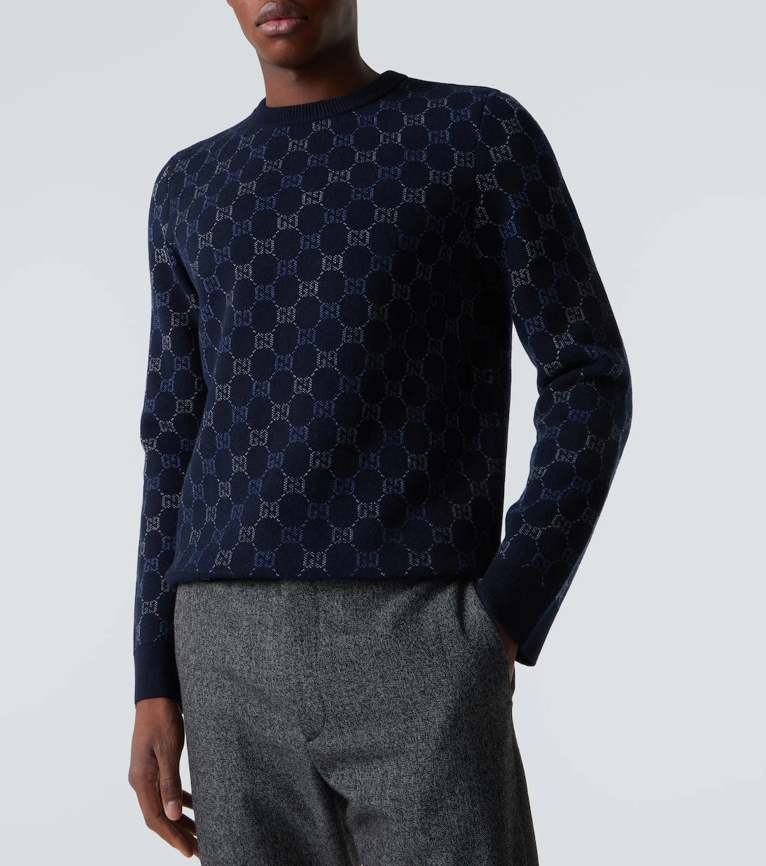 Gucci - GG wool and cashmere-blend jacquard sweater