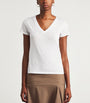White Pima Cotton V-Neck T-Shirt