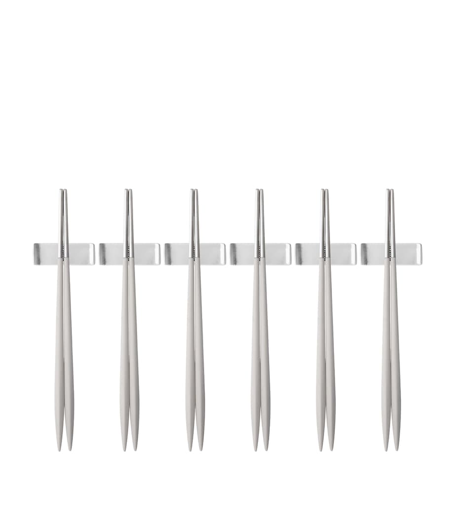 Set of 6 Stainless Steel Ares Chopsticks