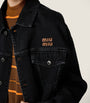 Miu Miu Black Raw-Hem Denim Jacket
