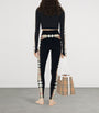 Burberry Black Stretch-Jersey Check Zip-Up Crop Top