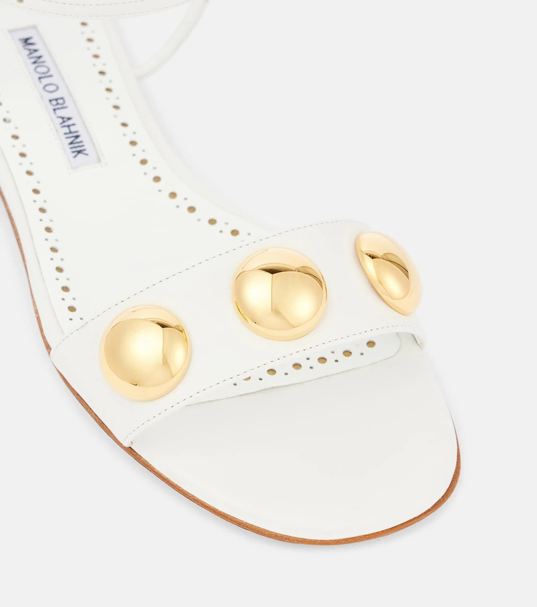 Manolo Blahnik - Chaouhen embellished leather sandals