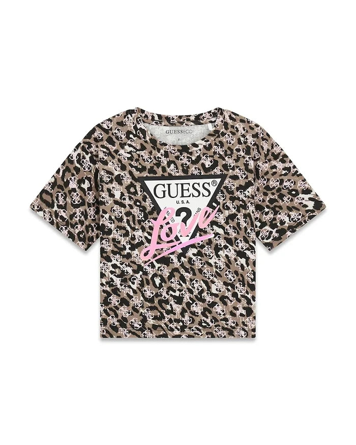 Guess Çocuklar için pamuklu elastanlı tişört