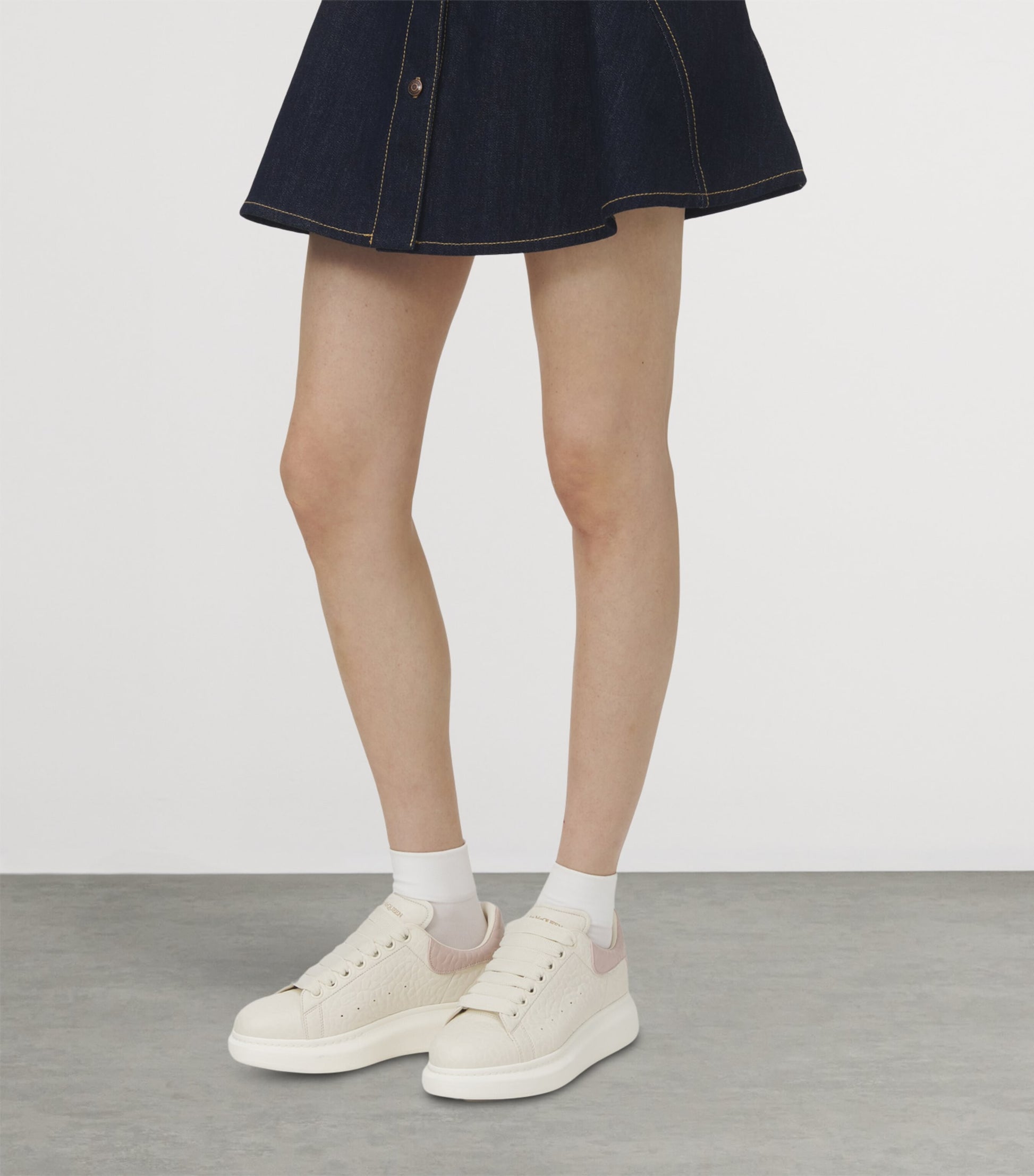 McQueen White Leather Oversized Sneakers