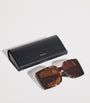 Brown Acetate Tortoiseshell Oversized Square Sunglasses