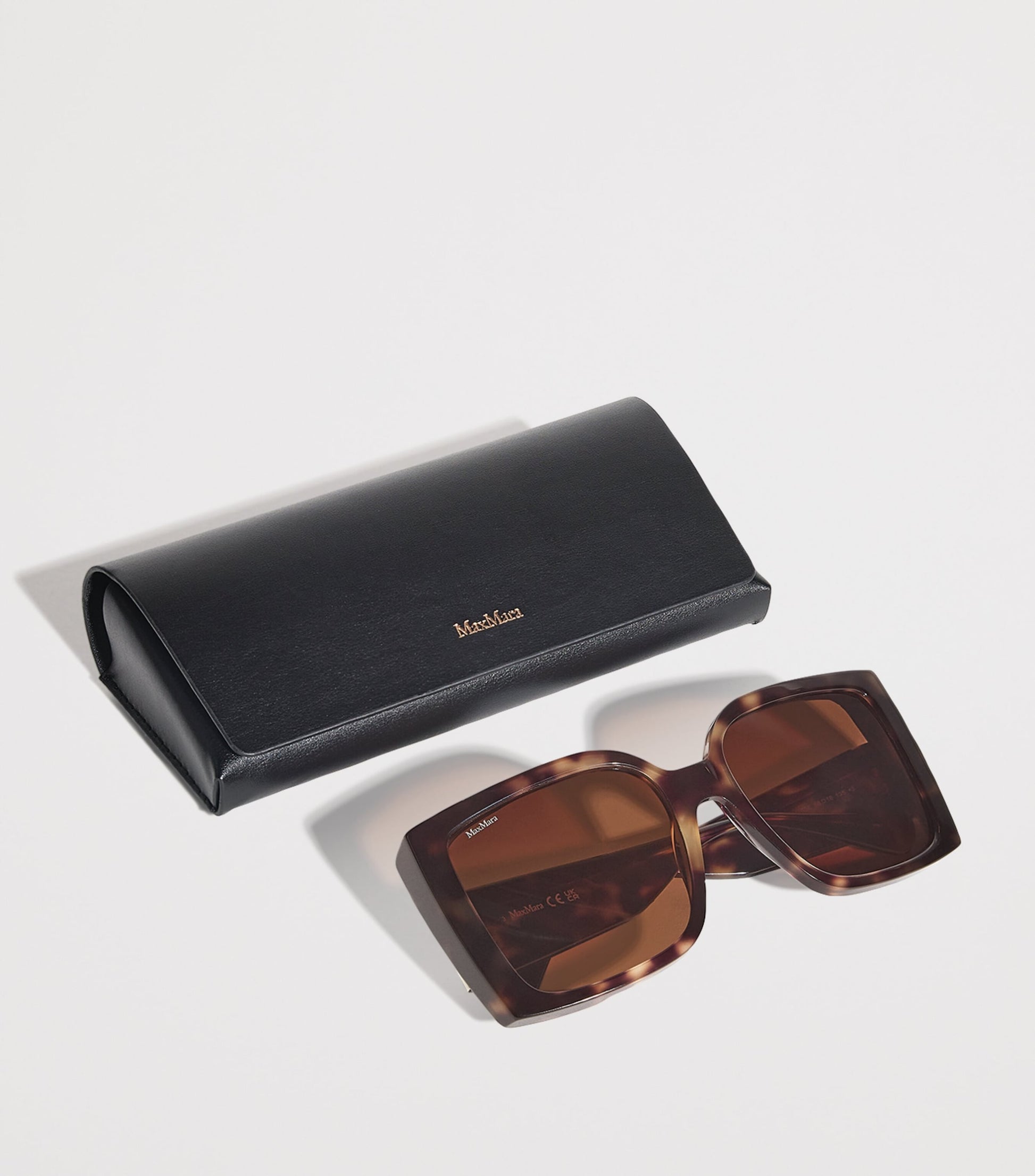 Brown Acetate Tortoiseshell Oversized Square Sunglasses