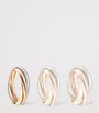 Small White, Yellow and Rose Gold Trinity Ring