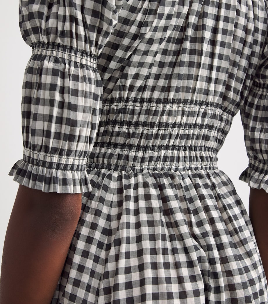 DÔEN Multi Organic Cotton Gingham Ischia Midi Dress