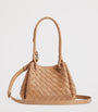 Neutral Small Leather Parachute Shoulder Bag
