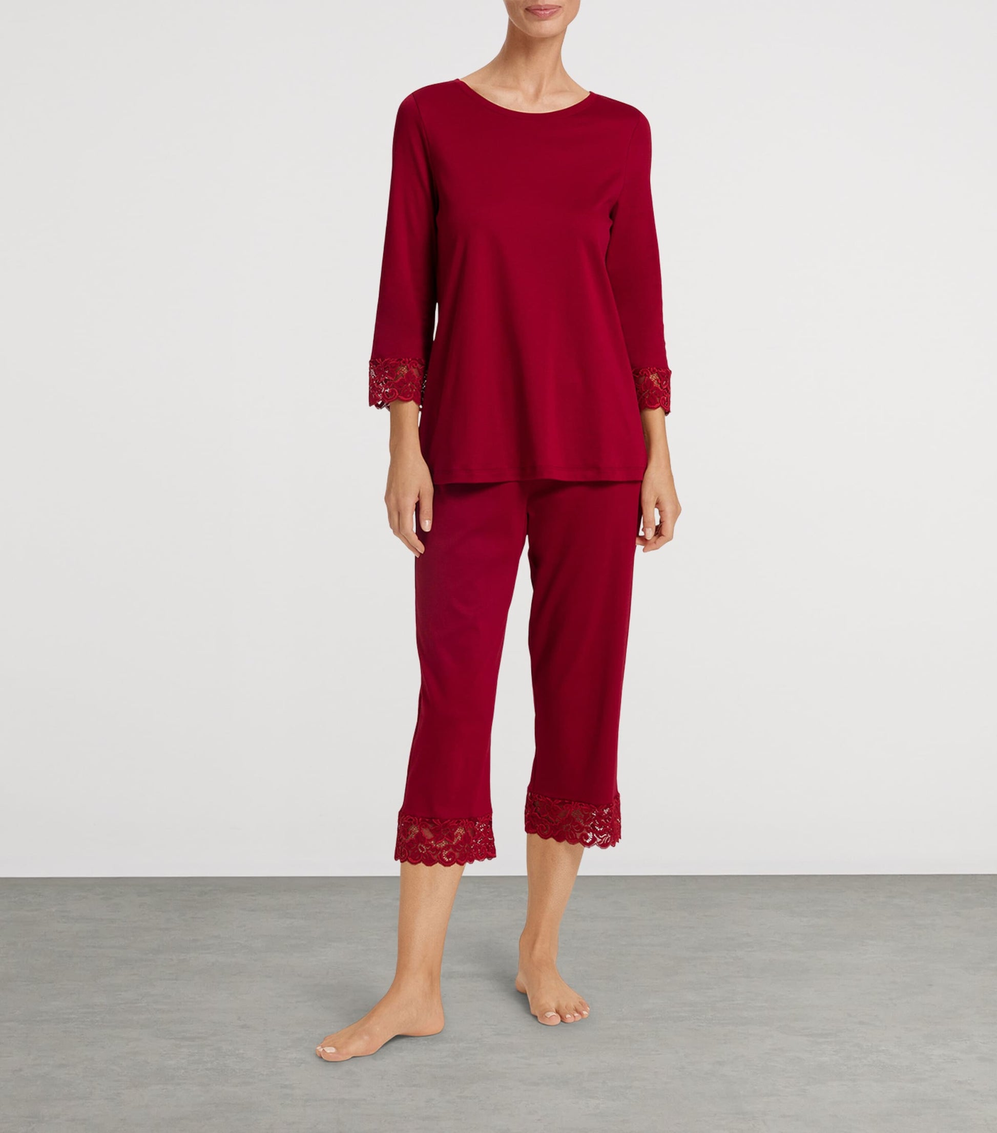 Hanro Red Cotton Moments Pyjama Set