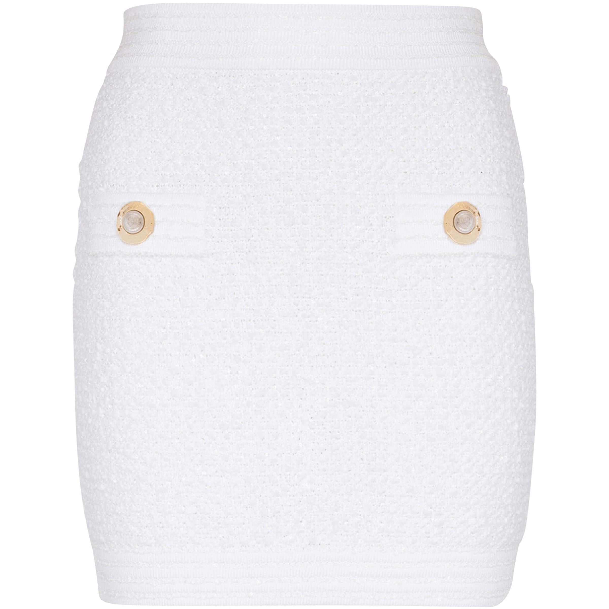 White Tweed Mini Skirt