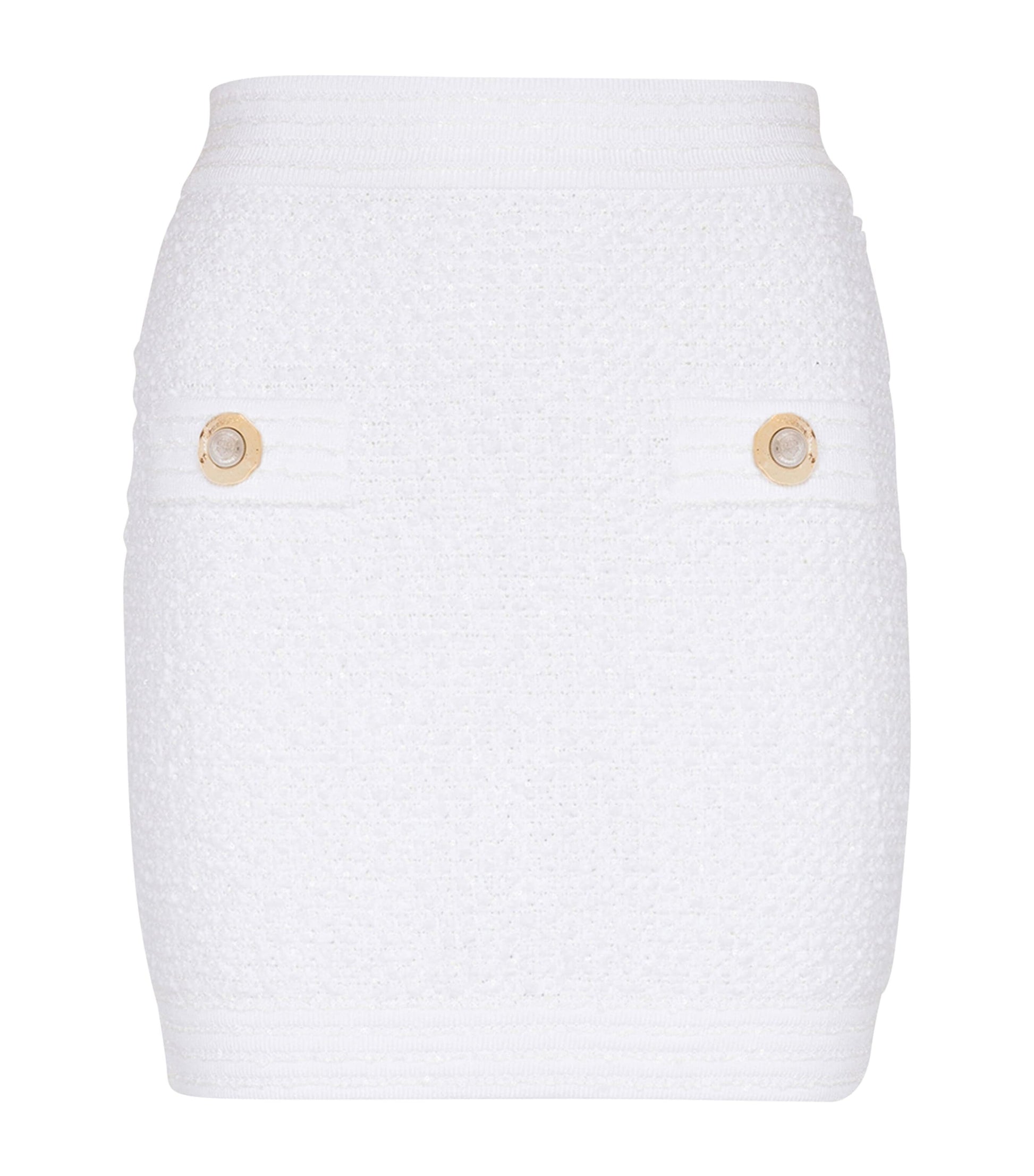 White Tweed Mini Skirt