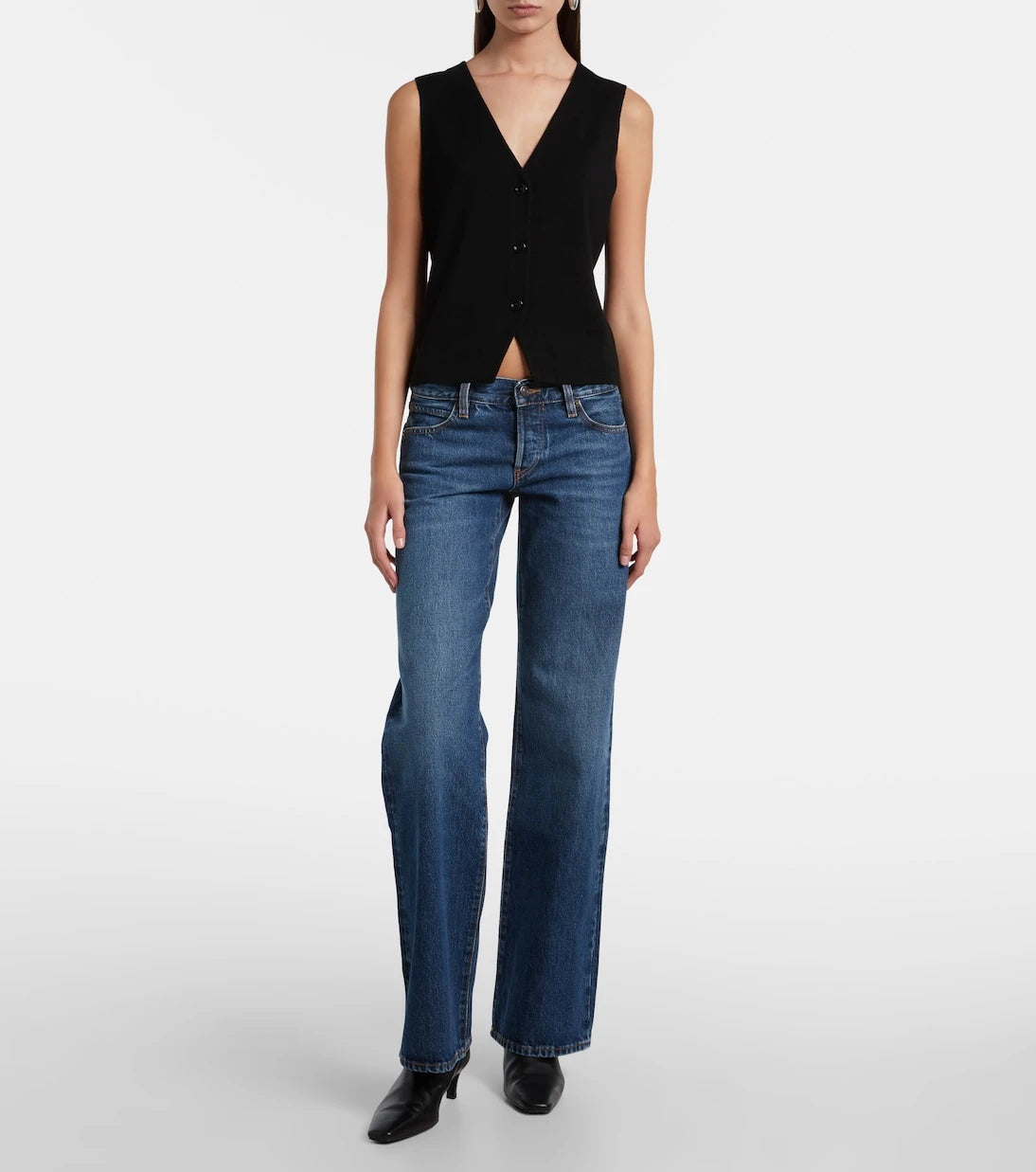 Frame - x Amelia Gray The Gray low-rise straight jeans