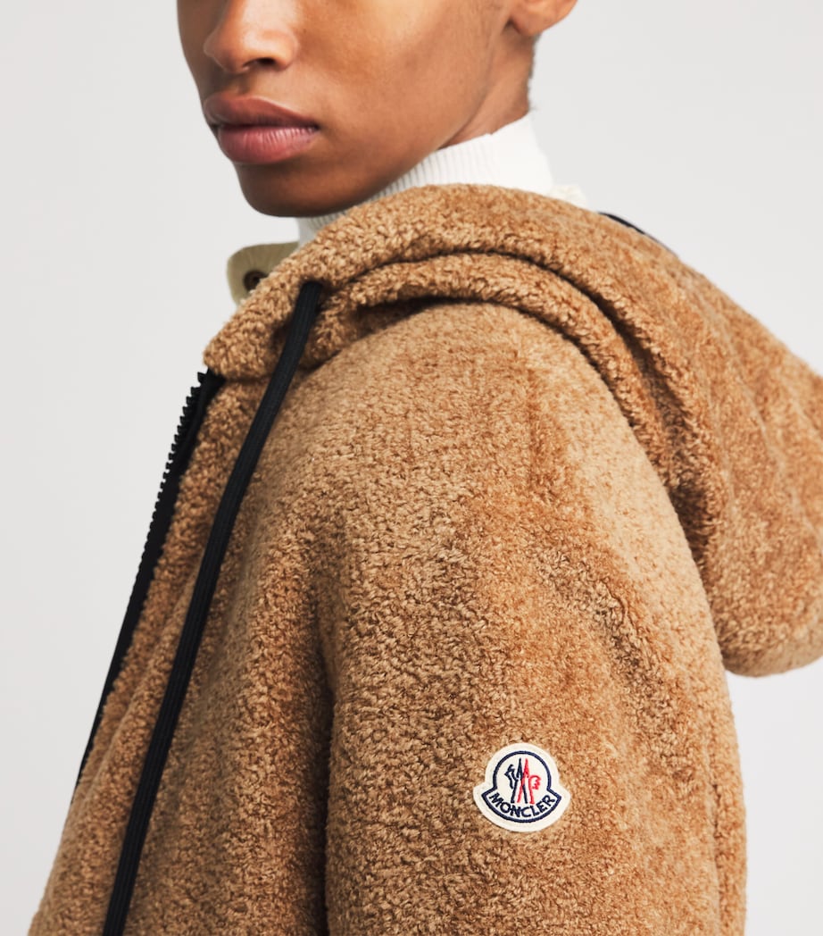 Moncler Yellow Reversible Teddy Padded Hoodie