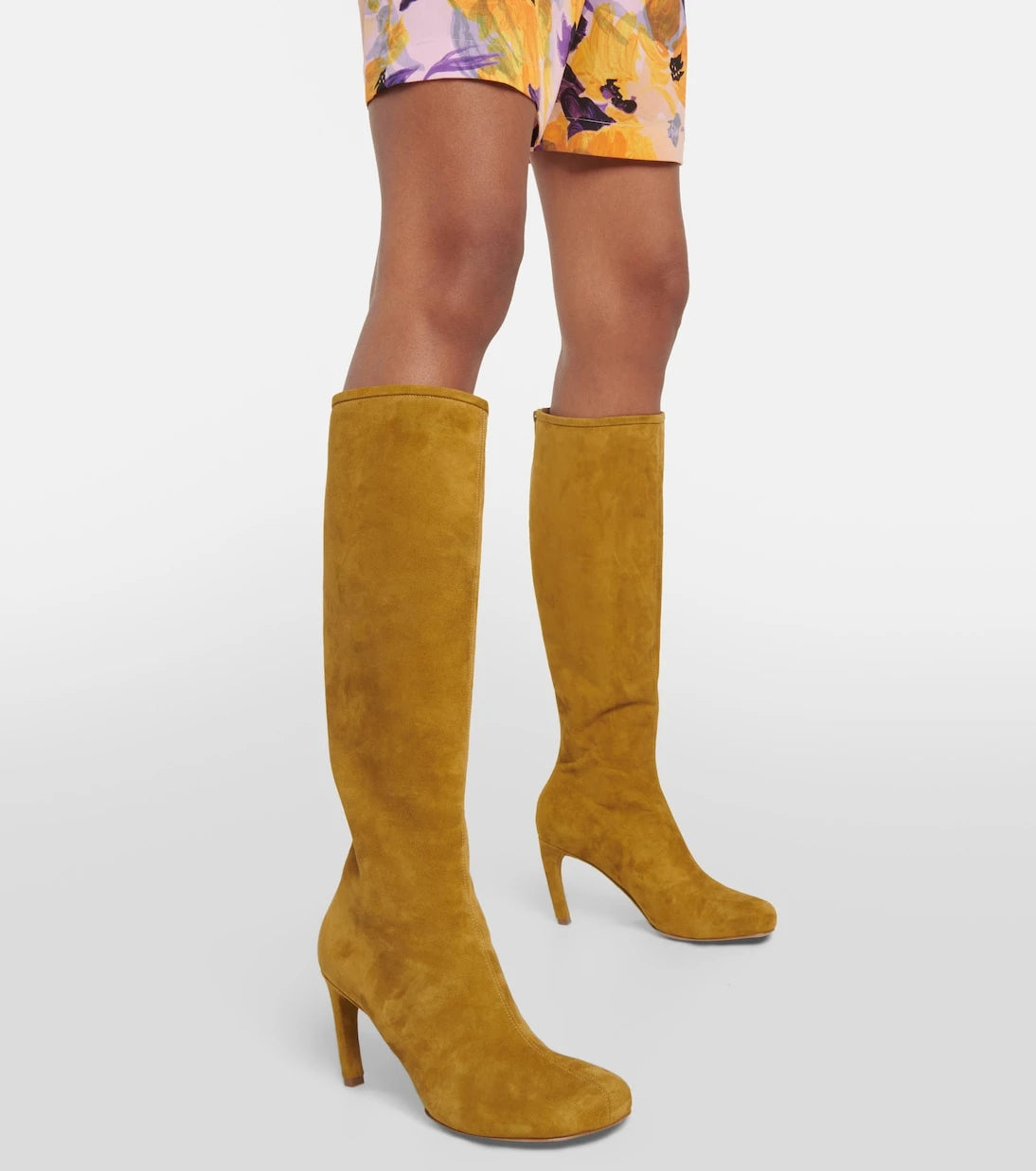Dries Van Noten - Suede knee-high boots