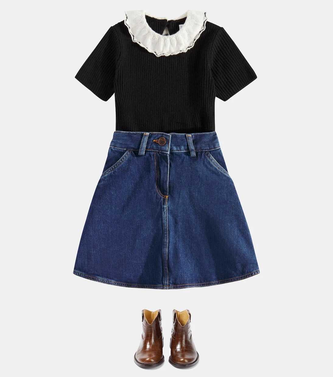 Bonpoint - Génie ruffle-trimmed wool sweater