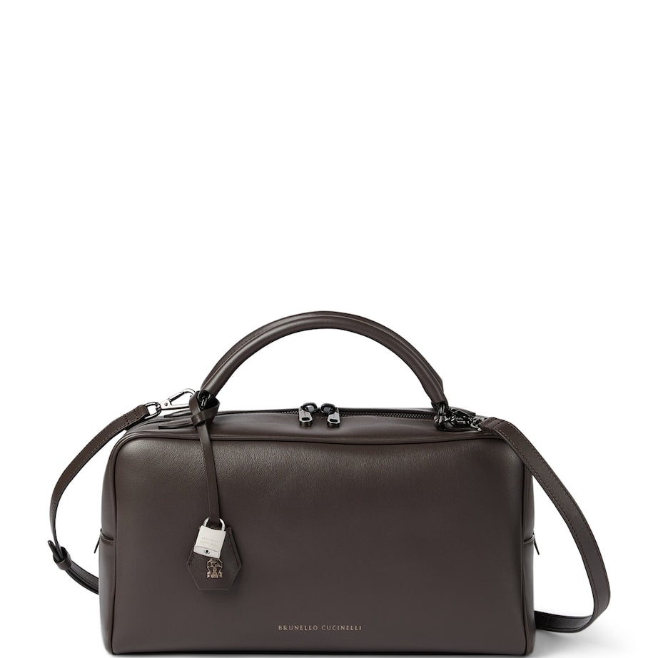 Leather Explorer Boston Top-Handle Bag
