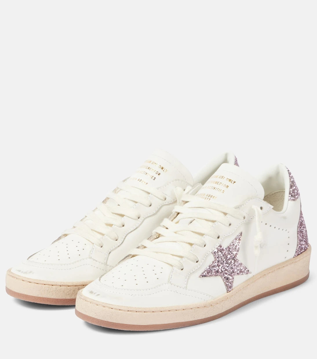 Golden Goose - حذاء سنيكرز Ball Star من الجلد اللامع