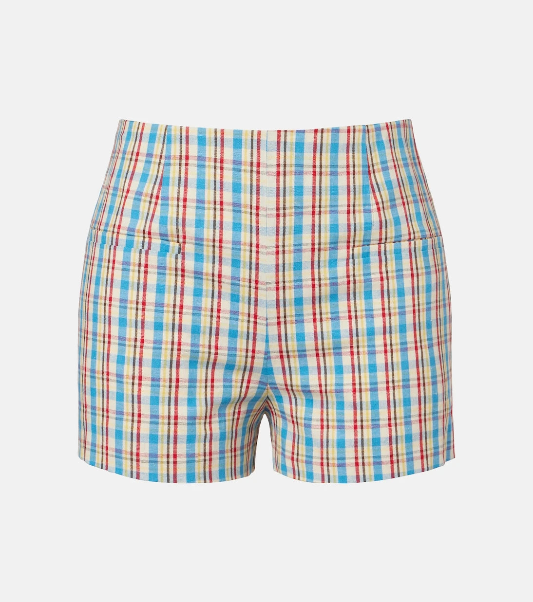 Faithfull - Aurora checked cotton and linen shorts