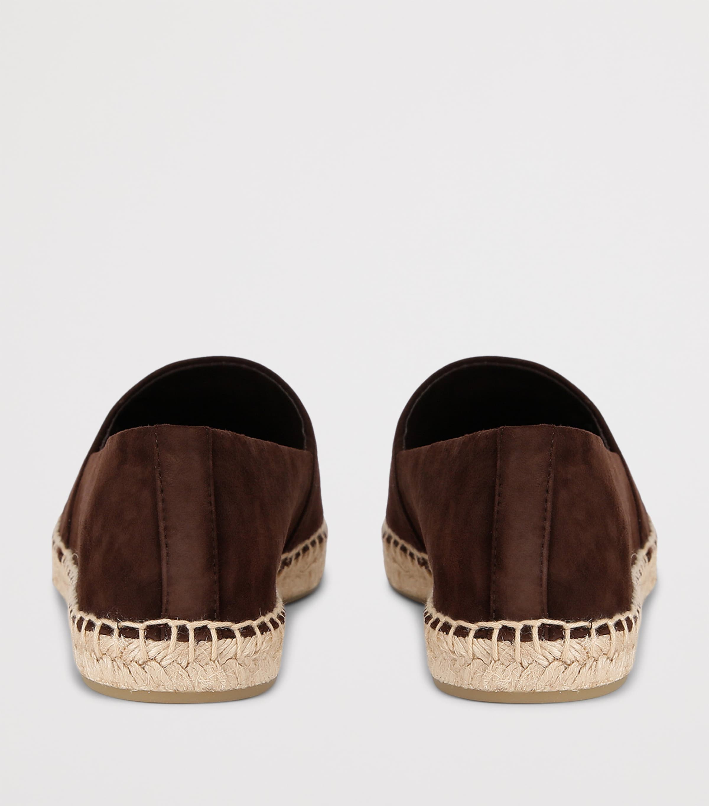 Tory Burch Brown Leather Eleanor Espadrilles