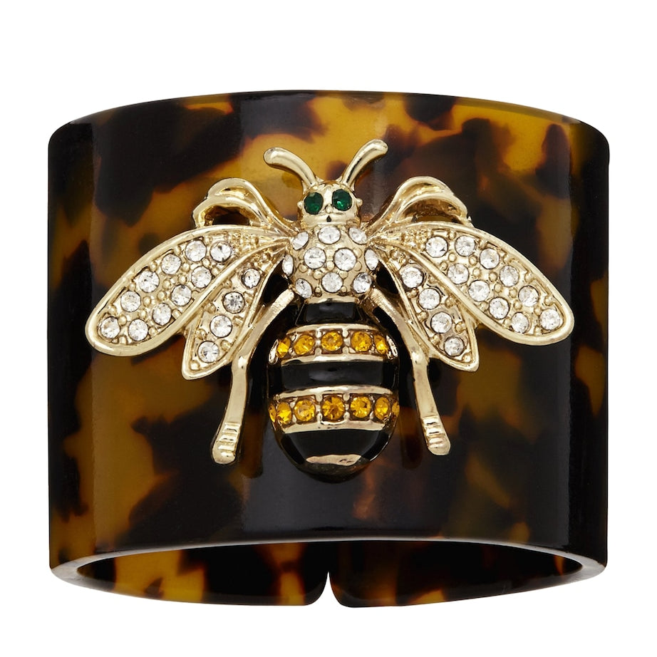 Set of 4 Tortoiseshell Bee Napkin Rings