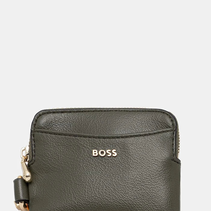 BOSS kadın suni deri portföy Sandy Zip Cardholder