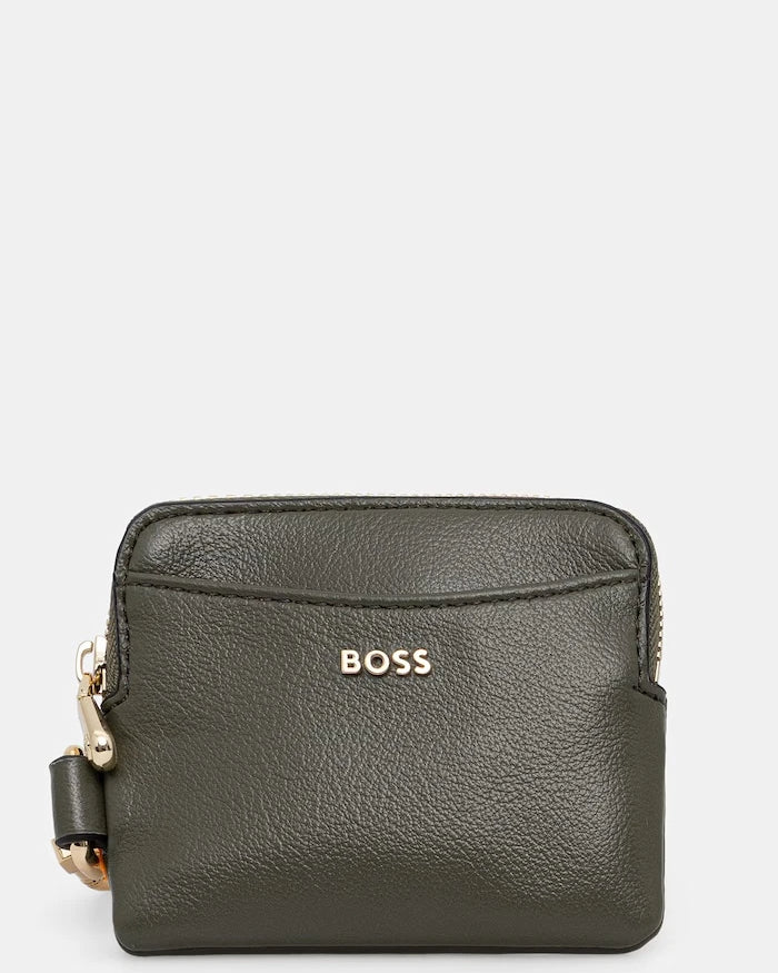 BOSS kadın suni deri portföy Sandy Zip Cardholder