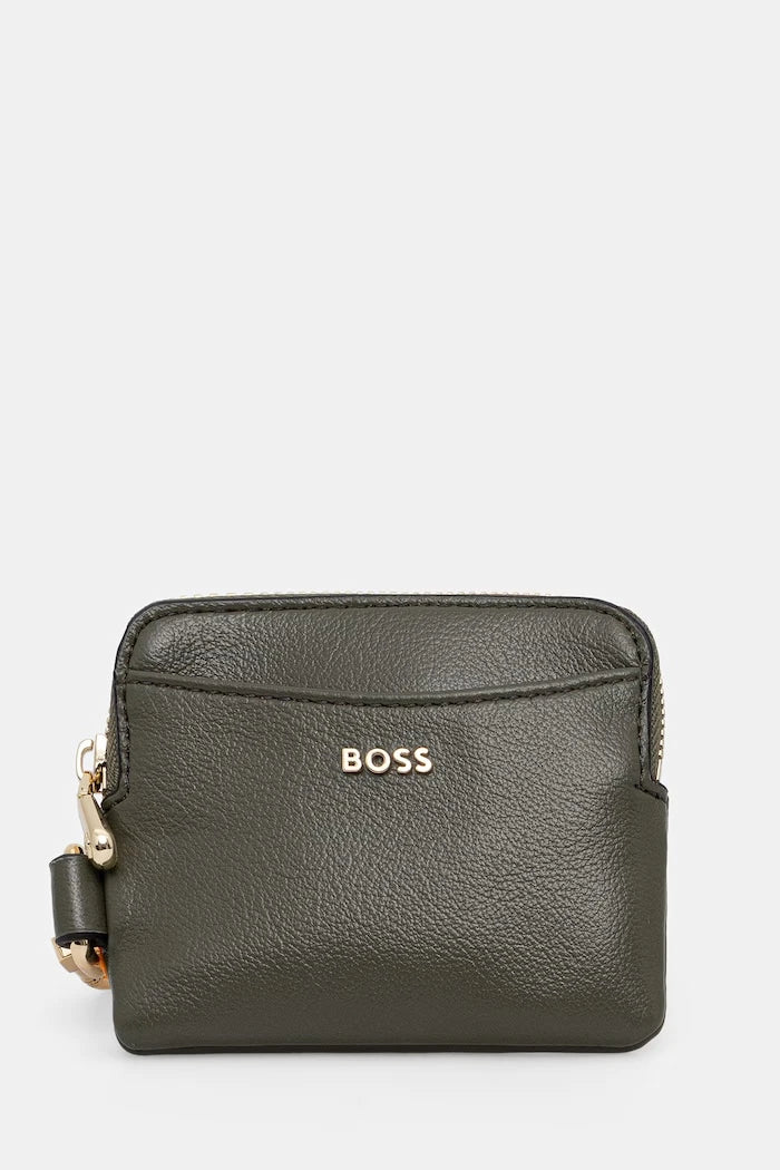 BOSS kadın suni deri portföy Sandy Zip Cardholder
